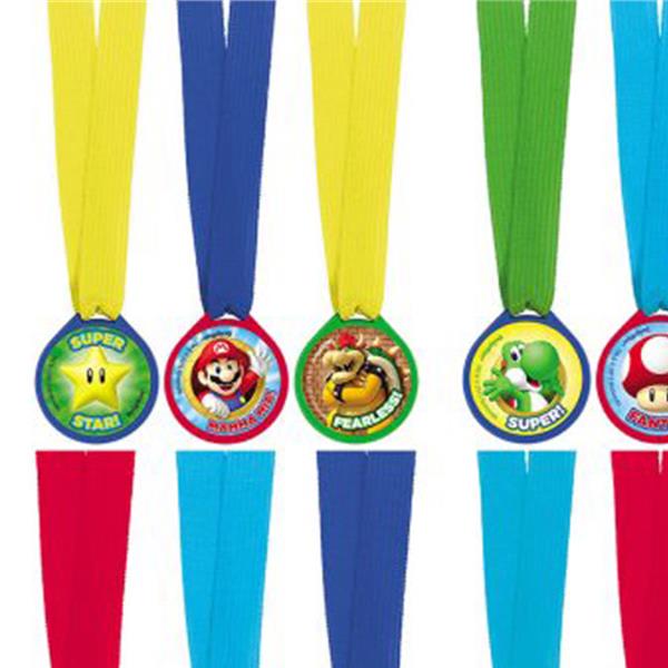 Super Mario Bros. Plastic Mini Award Medals Pack of 12