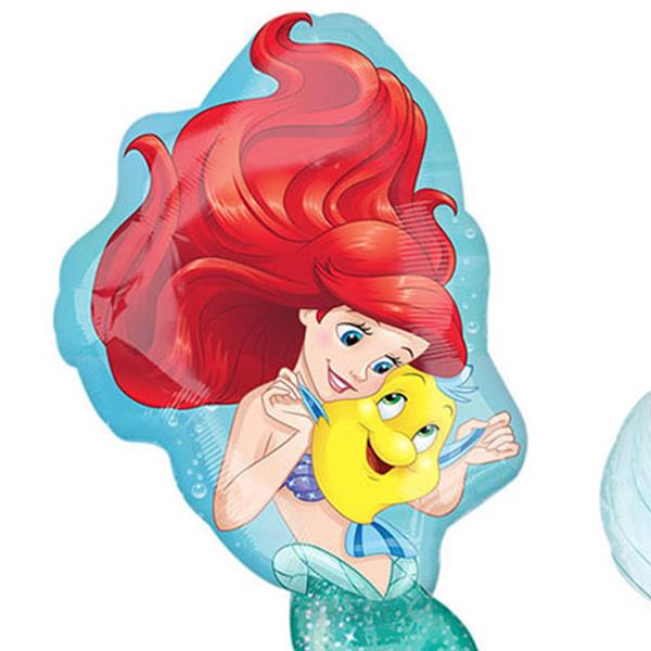 Shape Ariel Little Mermaid & Flounder 71cm x 86cm Foil Balloon