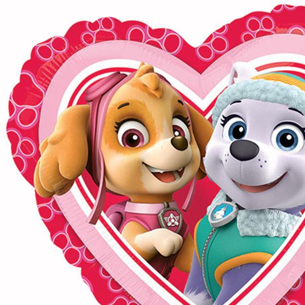 Paw Patrol Girls Love Heart 45cm Foil Balloon