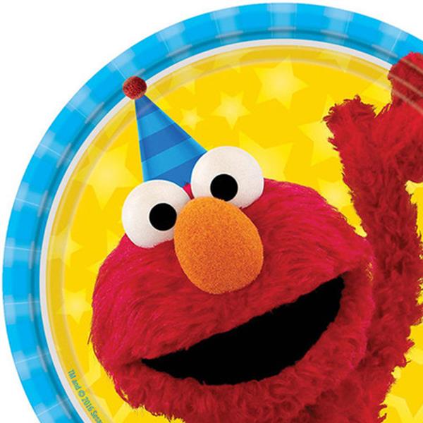 Sesame Street Elmo & Cookie Monster Paper Luncheon Plates 18cm Pack of 8