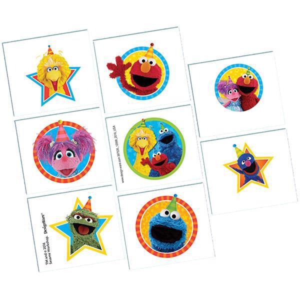 Sesame Street Tattoos Pack of 8