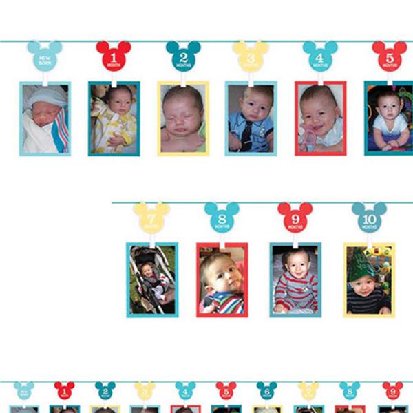 Mickey Mouse Fun to Be One 1st Birthday Photo Garland
