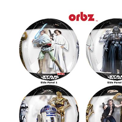 Shape Orbz Star Wars Classic 38cm x 40cm Clear Balloon