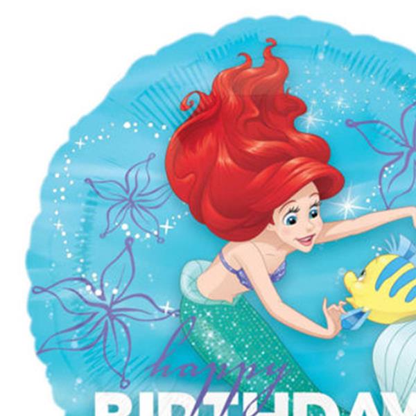 Ariel Little Mermaid 45cm Happy Birthday Foil Balloon