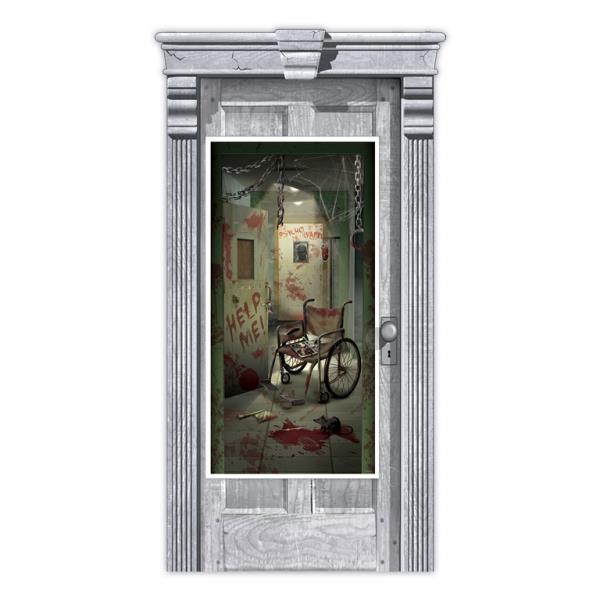 Asylum Corridor of Doors Plastic Door Cover