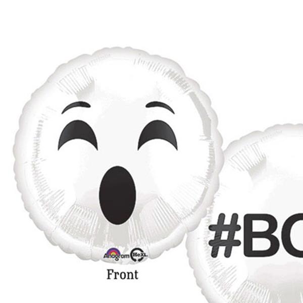 Emoji Face Ghost #BOO 45cm Foil Balloon