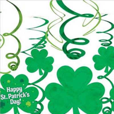St. Patrick's Day Hanging Swirls Mega Value Pack of 30