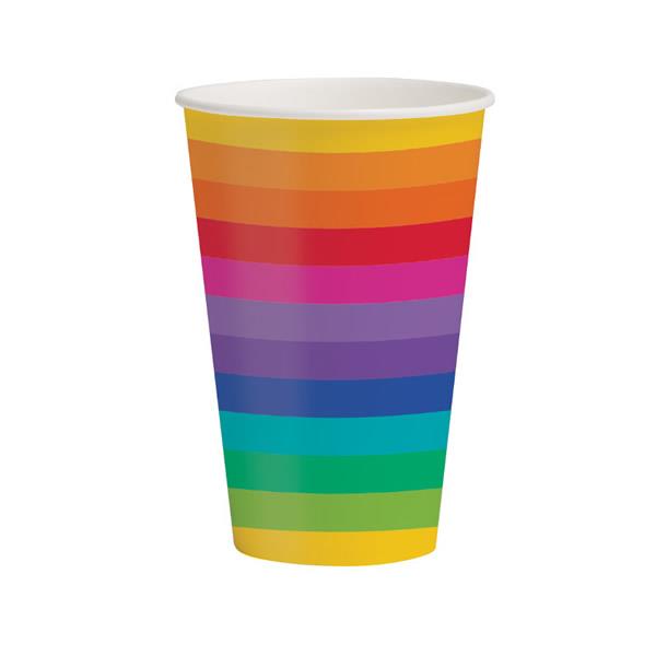 Rainbow Pride Paper Cups Pack of 8