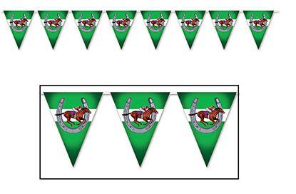 Horse Racing Melbourne Cup Plastic Pennant Banner