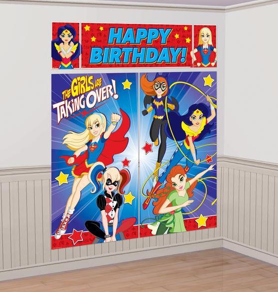 DC Superhero Girls Happy Birthday Scene Setter Kit