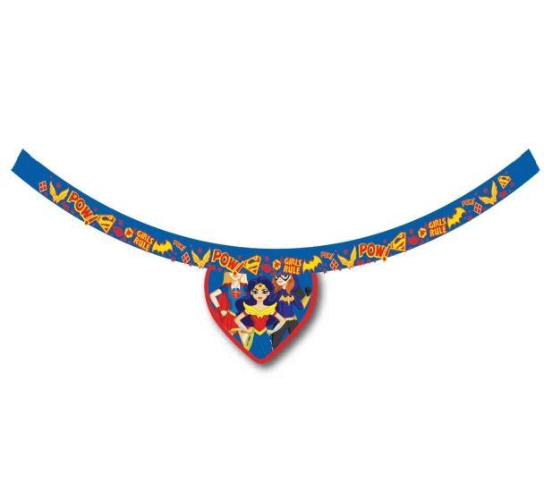 DC Superhero Girls Plastic Medallion Charm Necklace Favours Pack of 12