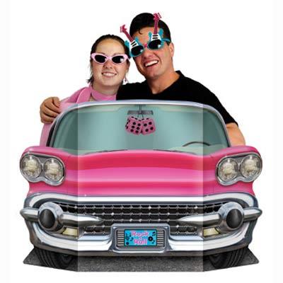 Pink Convertible Cardboard Photo Prop
