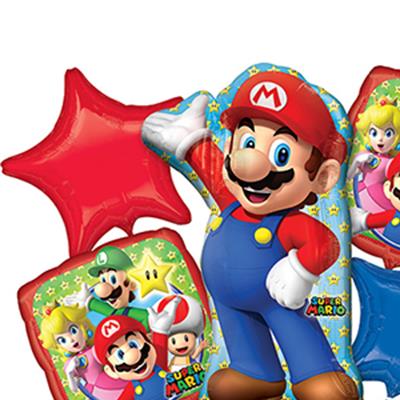 Super Mario Bros. Balloon Bouquet Pack of 5
