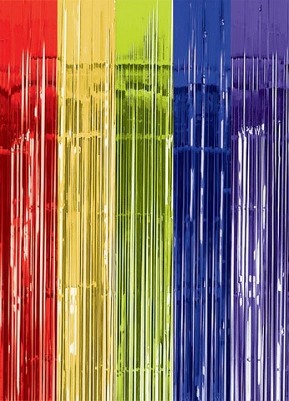 Rainbow Pride Metallic Door Curtain