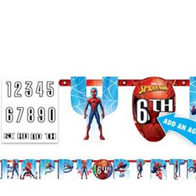 Spider-Man Webbed Add an Age Happy Birthday Banner