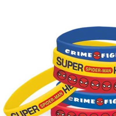 Spider-Man Webbed Rubber Bracelet Favours Pack of 6