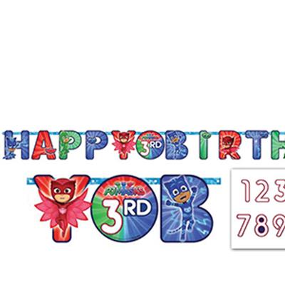 PJ Masks Add an Age Happy Birthday Banner