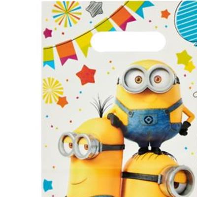 Despicable Me Minion Made Plastic Loot Bags Pack of 8