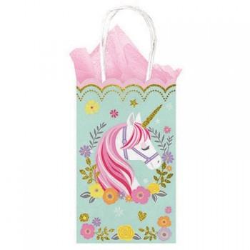 Magical Unicorn Glittered Treat Loot Bags Pack of 10