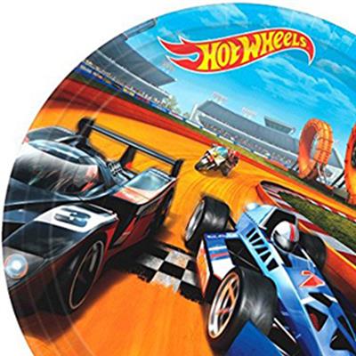 Hot Wheels Wild Racer Round Paper Dinner Plates Pack of 8