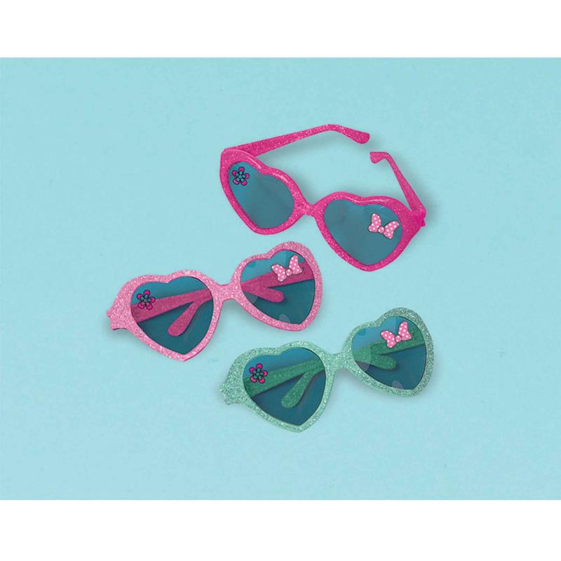 Minnie Mouse Happy Helpers Glitter Heart Glasses Pack of 6