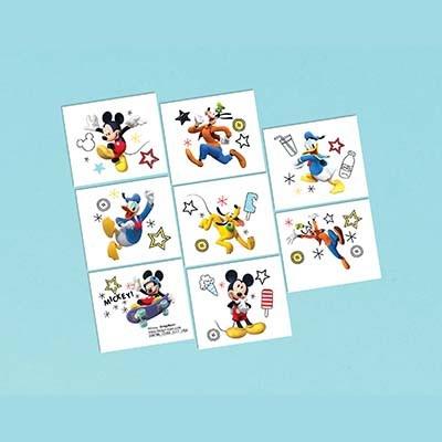 Mickey on the Go Tattoo Favours Pack of 8