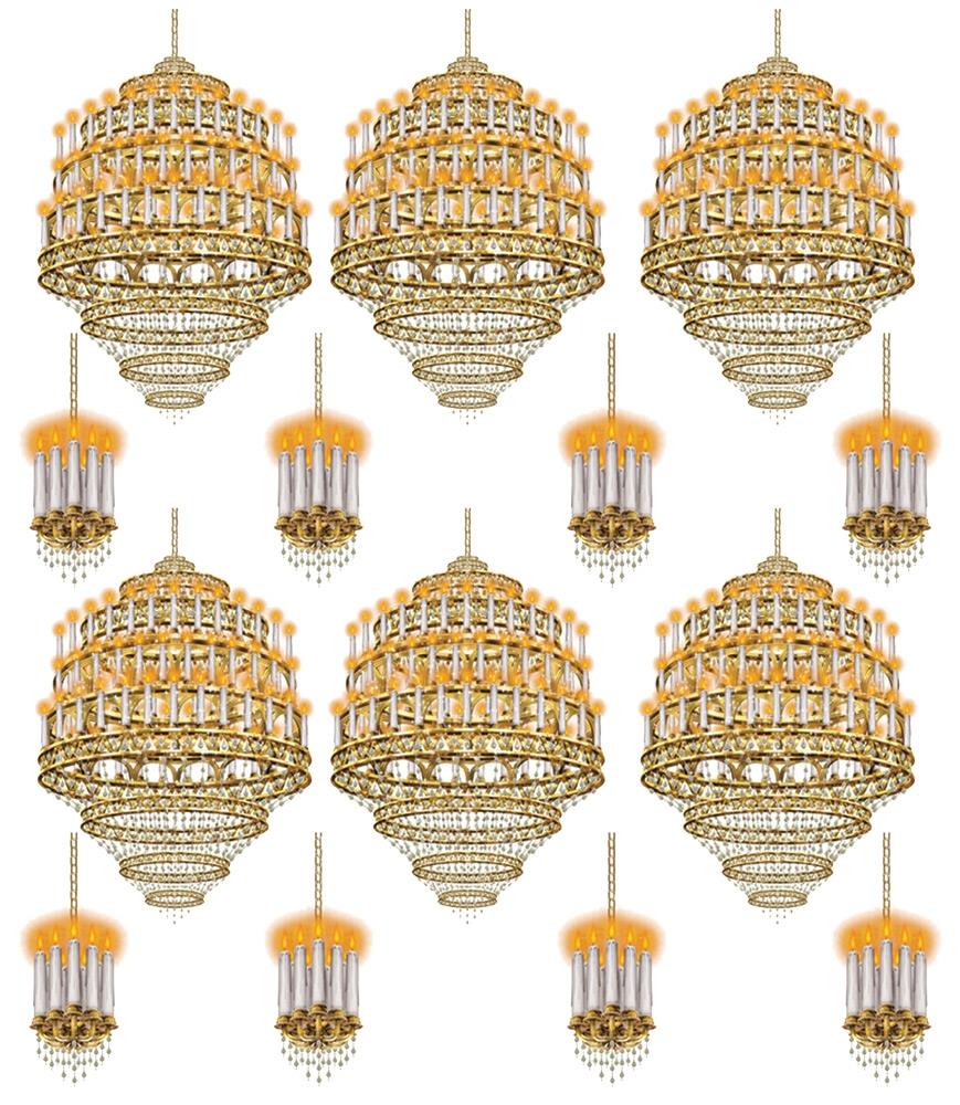 Black Tie Lighting Chandelier Prop Decorations