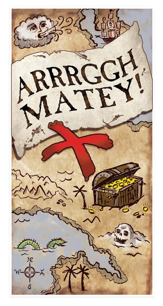 Pirate Treasure Map Door Cover