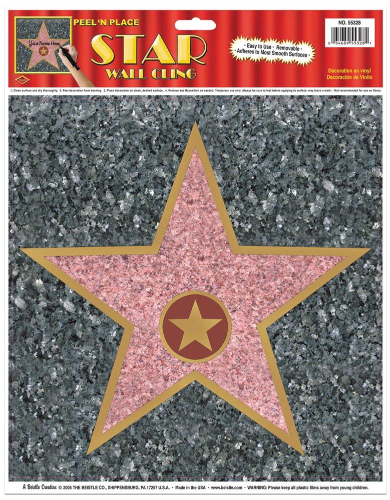 Hollywood Walk of Fame Star Peel N Place Sticker