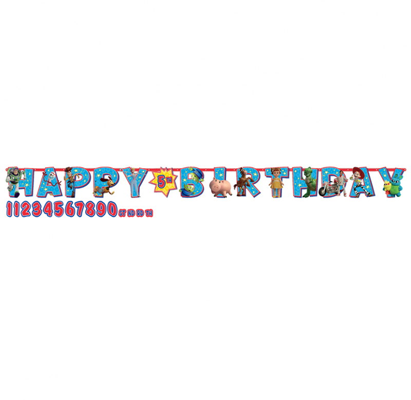 Toy Story 4 Jumbo Happy Birthday Add an Age Letter Banner