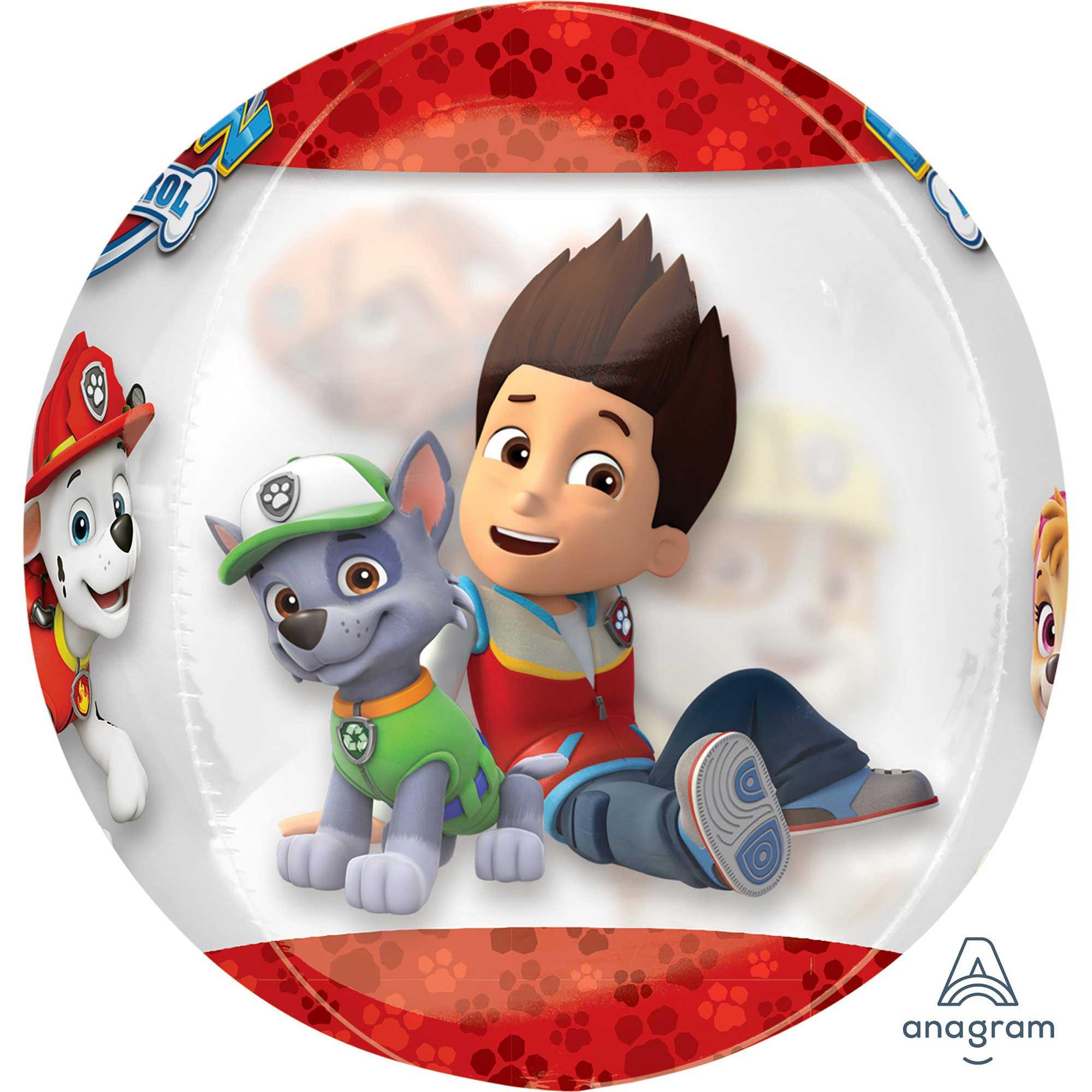 Paw Patrol Chase Marshall Orbz XL Clear Balloon