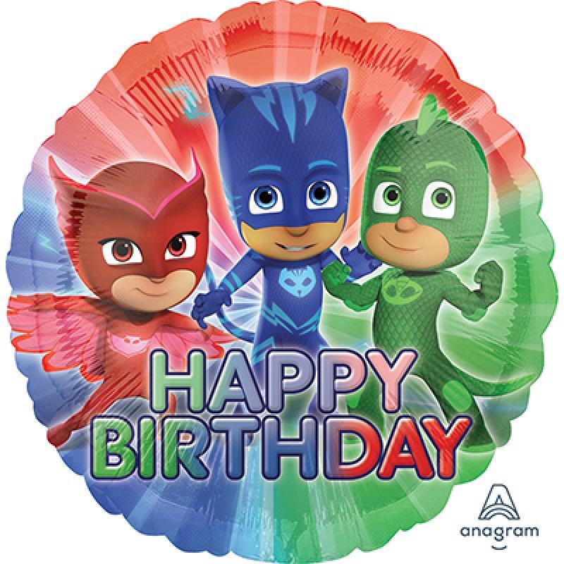 PJ Masks Happy Birthday 45cm Standard HX Foil Balloon