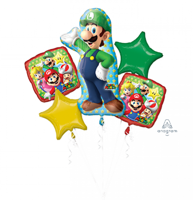 Super Mario Bros. Luigi Balloon Bouquet