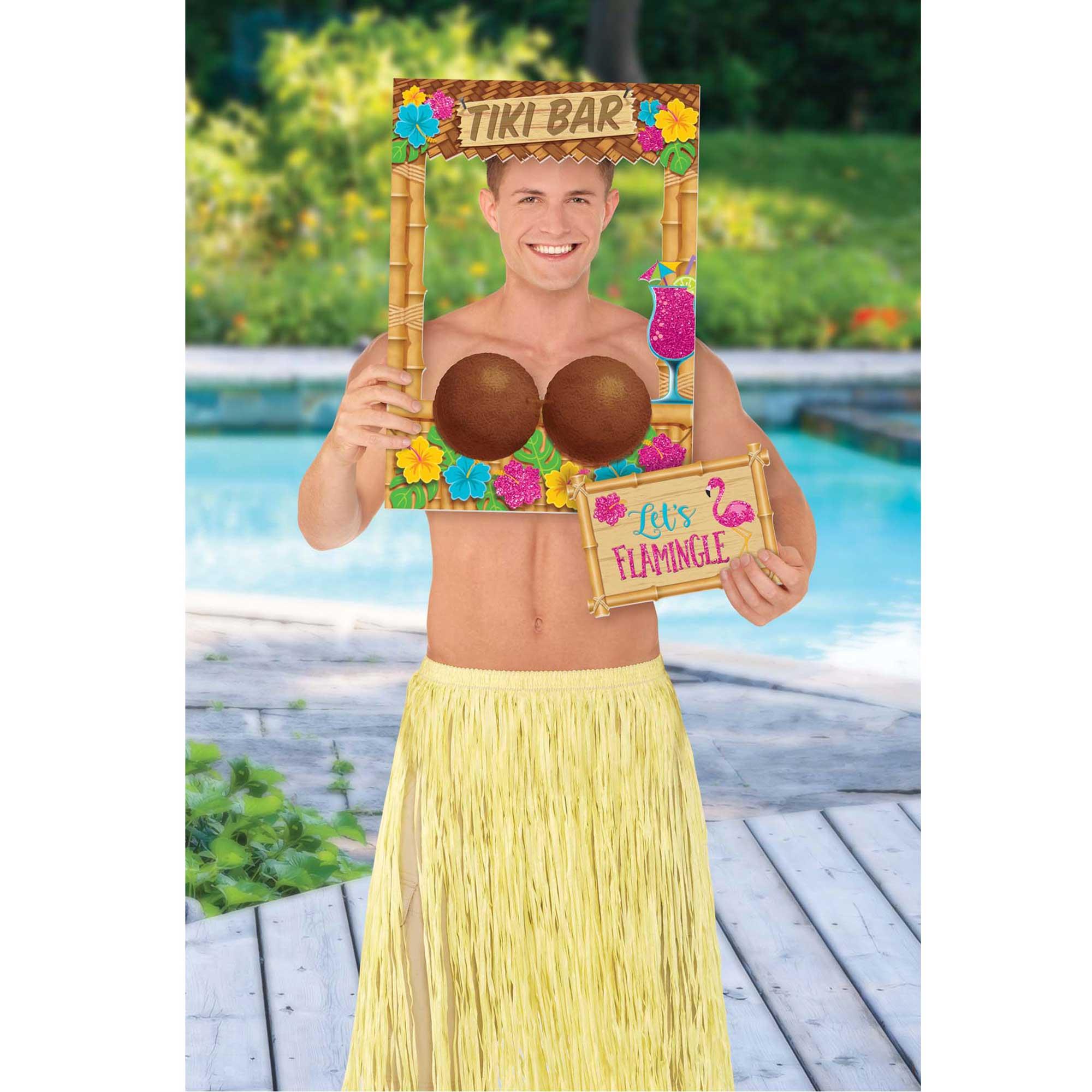 Summer Luau Tiki Bar Photo Props Pack of 2
