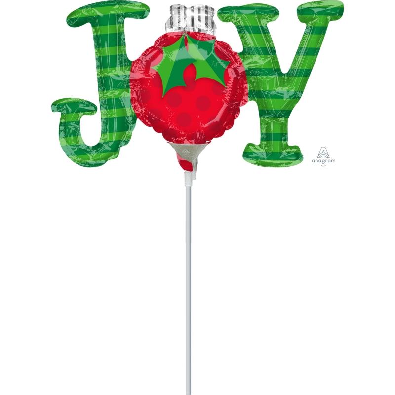 Joy Christmas Ornament Mini Shape Foil Balloon