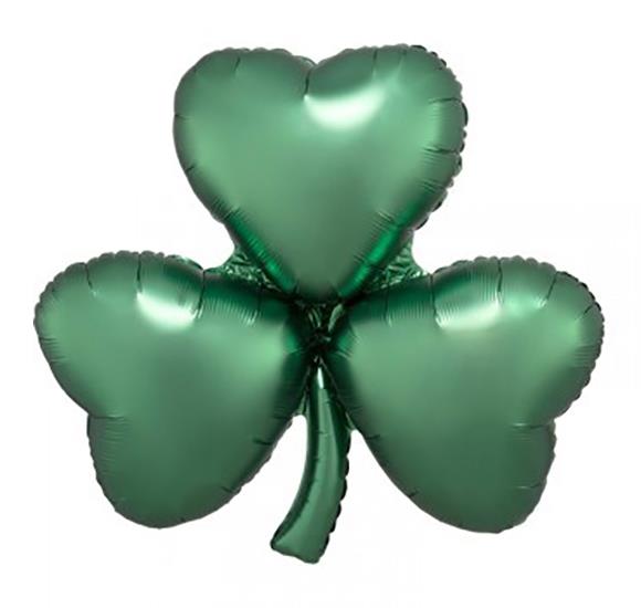 Satin Emerald Shamrock SuperShape Foil Balloon