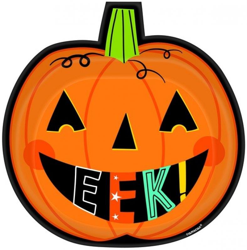 Pumpkin Shaped Plates Pack of 8