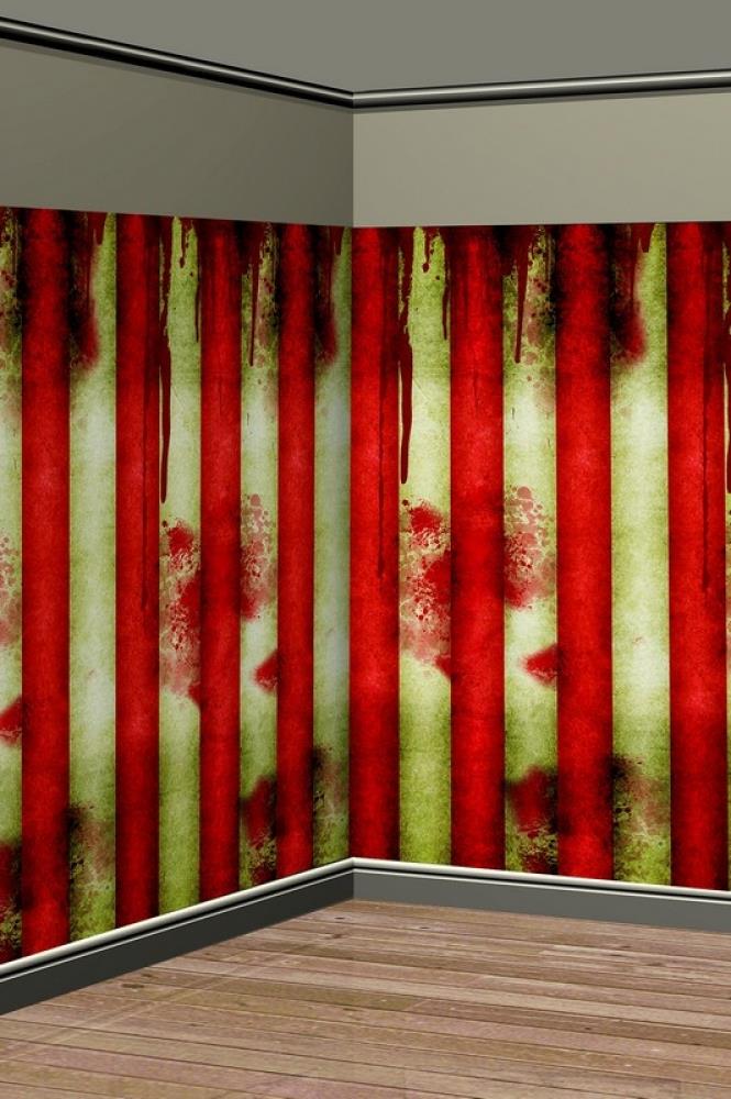 Creepy Carnival Striped Scene Setter Room Roll