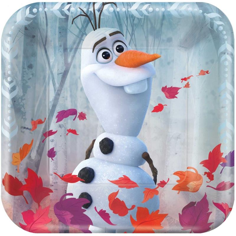 Frozen 2 Square Paper Lunch Plates Pack of 8