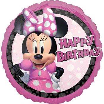 Minnie Mouse Forever Happy Birthday Standard 45cm Foil Balloon