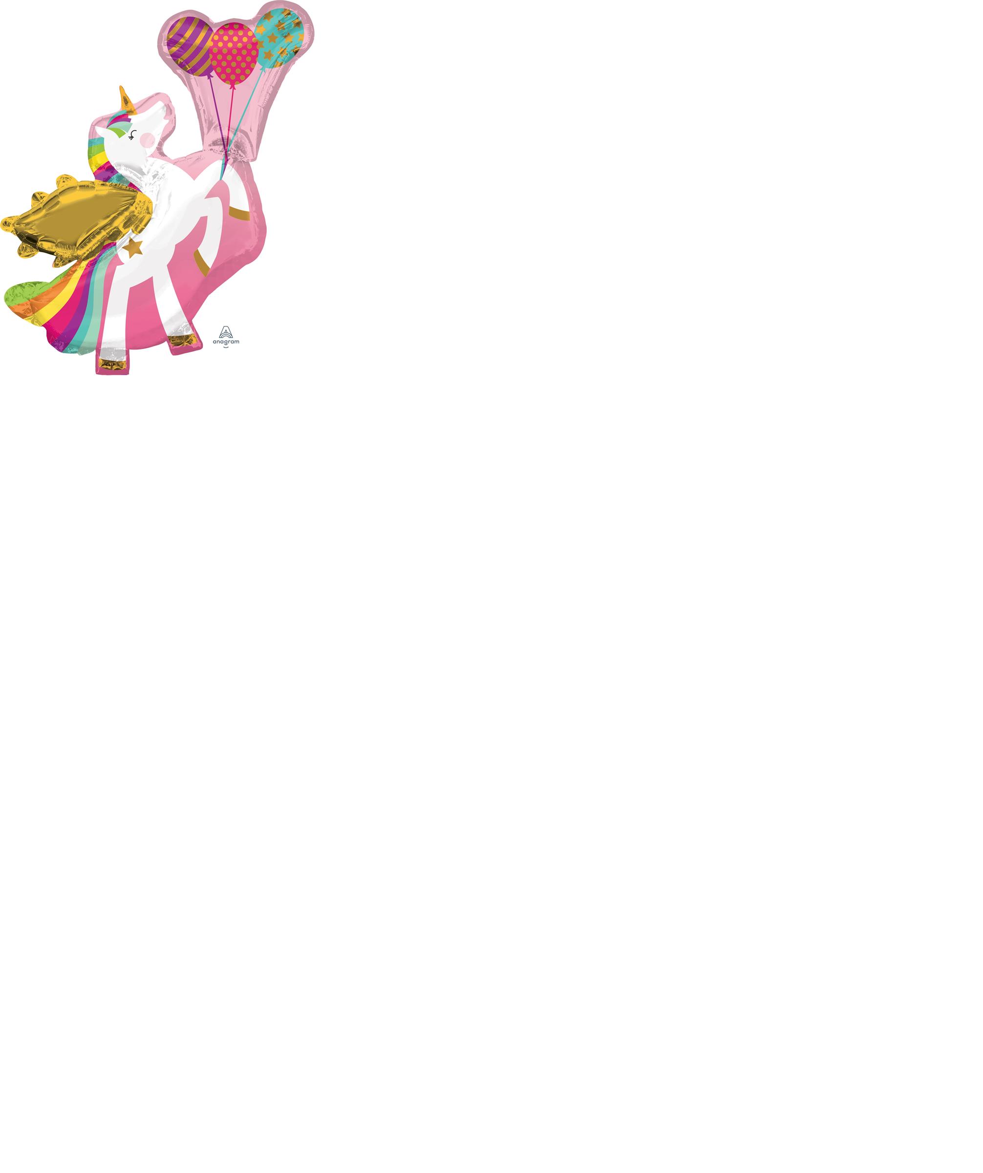 SuperShape Winged Unicorn Foil Balloon