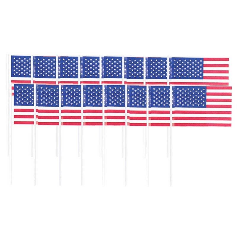 Patriotic American Flag Picks Pack of 120