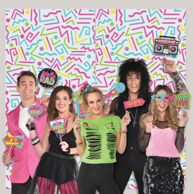 Awesome Party 80's Scene Setter With Photo Props