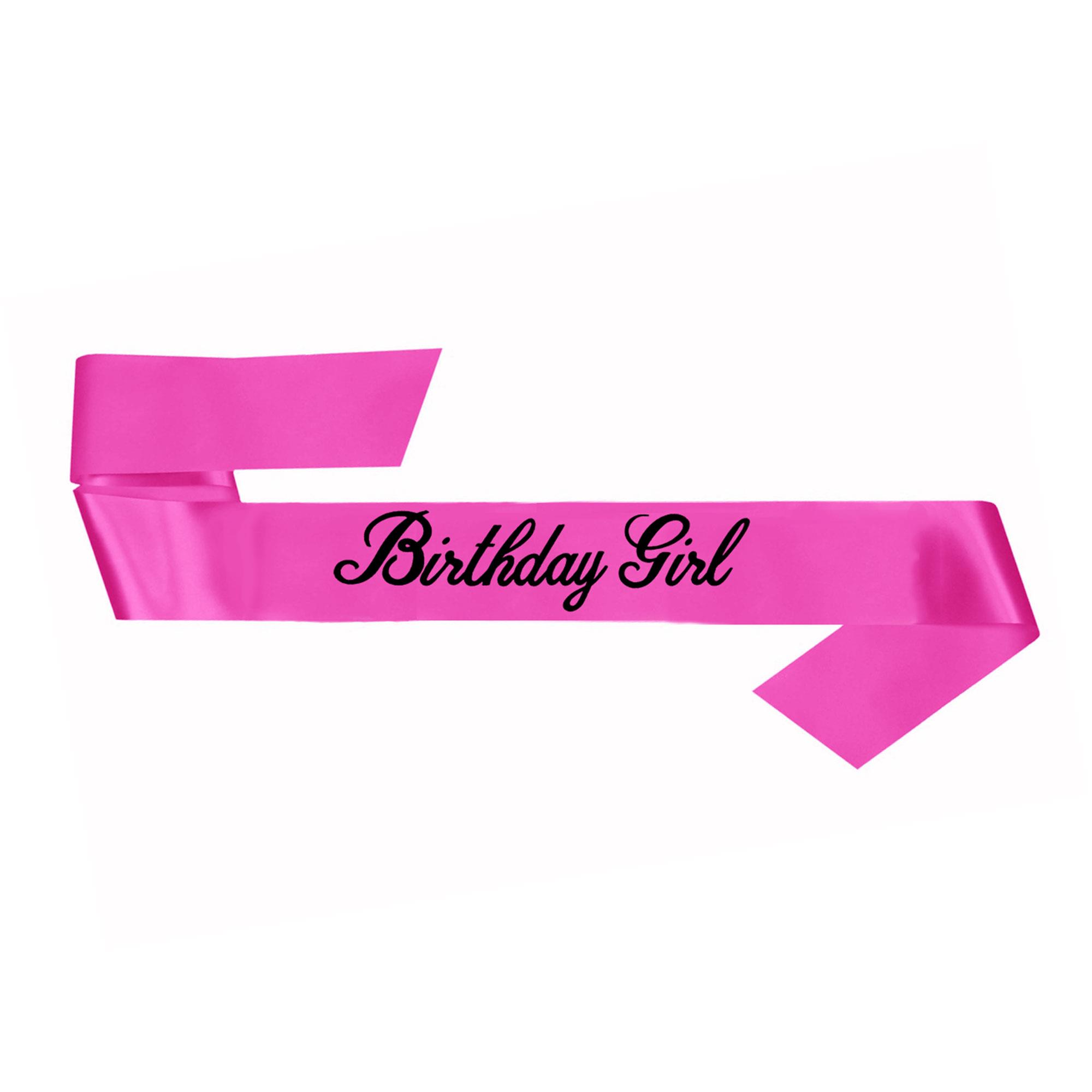 Birthday Girl Pink Sash Adult Costume Accessory
