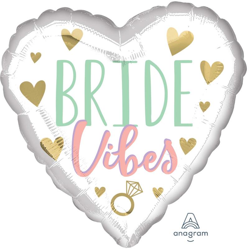 Standard Bride Vibes Bridal Shower 45cm Foil Balloon