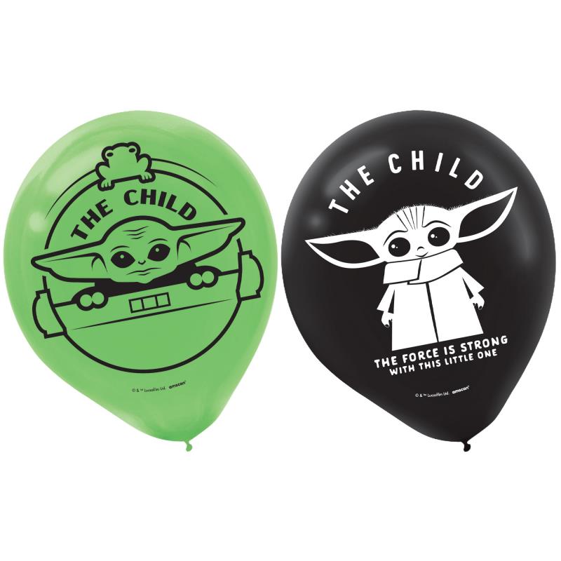 Star Wars The Mandalorian Baby Yoda 30cm Latex Balloons Pack of 6