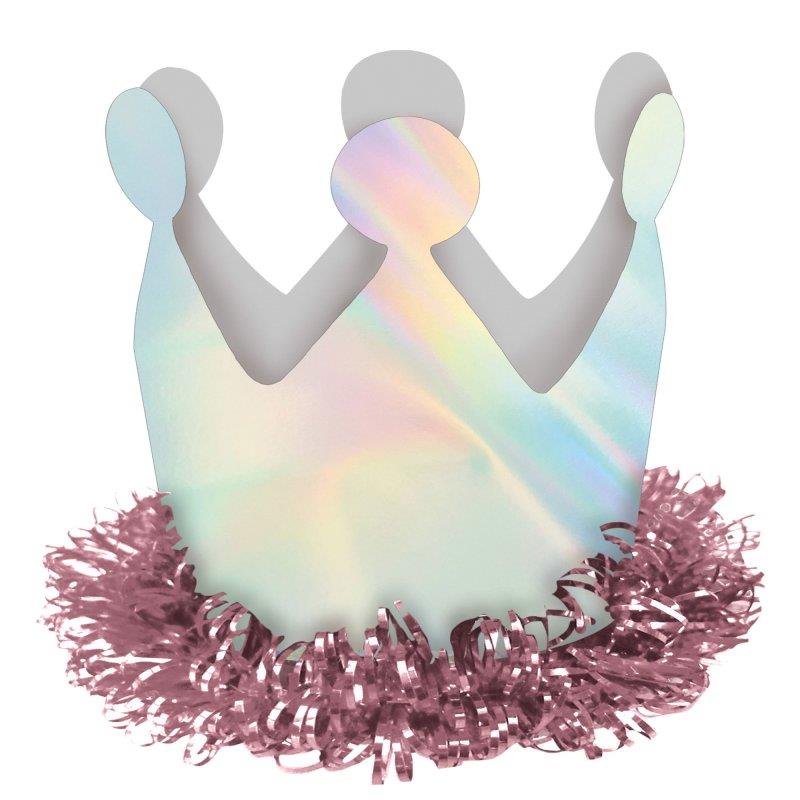 Magical Rainbow Birthday Iridescent Crown Hair Clip Costume Accessory