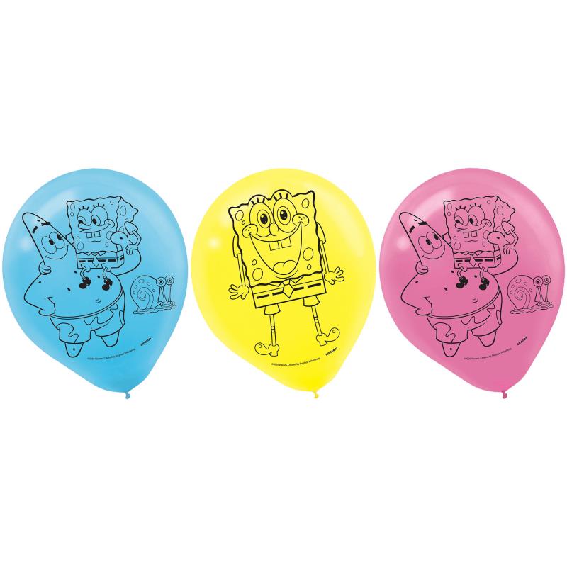 SpongeBob SquarePants Latex Balloons Pack of 6