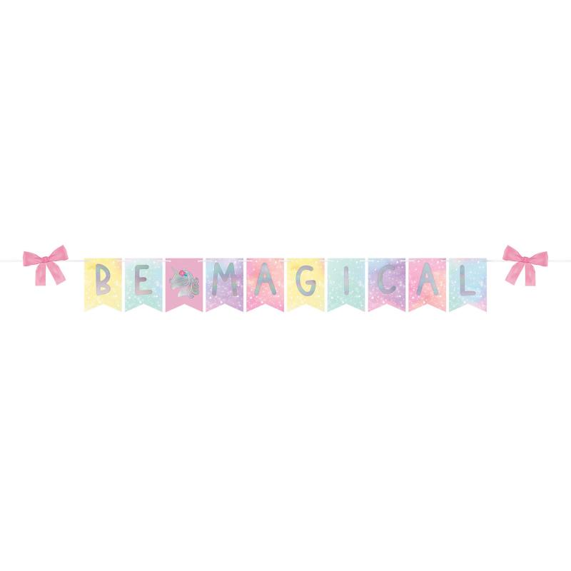 Enchanted Unicorn Be Magical Ribbon Pennant Banner