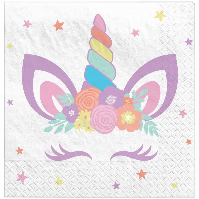 Unicorn Party Beverage Napkins Pack of 16